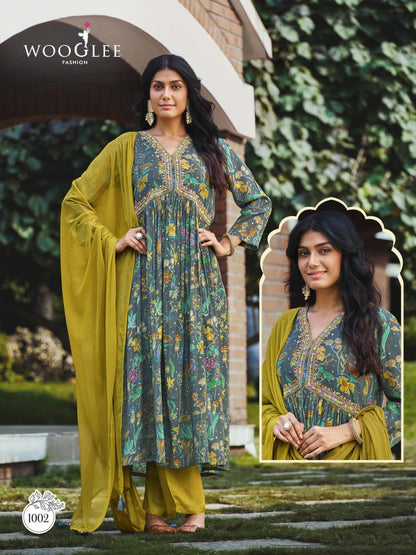 Saheli Wooglee Modal Print Readymade Pant Style Suits