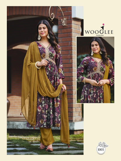 Saheli Wooglee Modal Print Readymade Pant Style Suits
