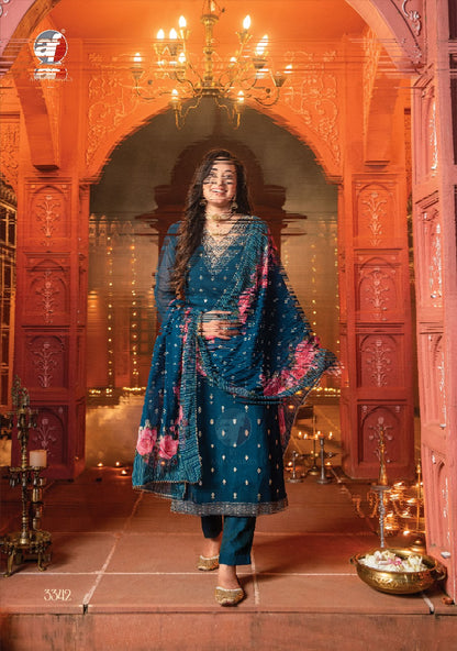 Sahiba Vol 5 Af Organza Readymade Pant Style Suits