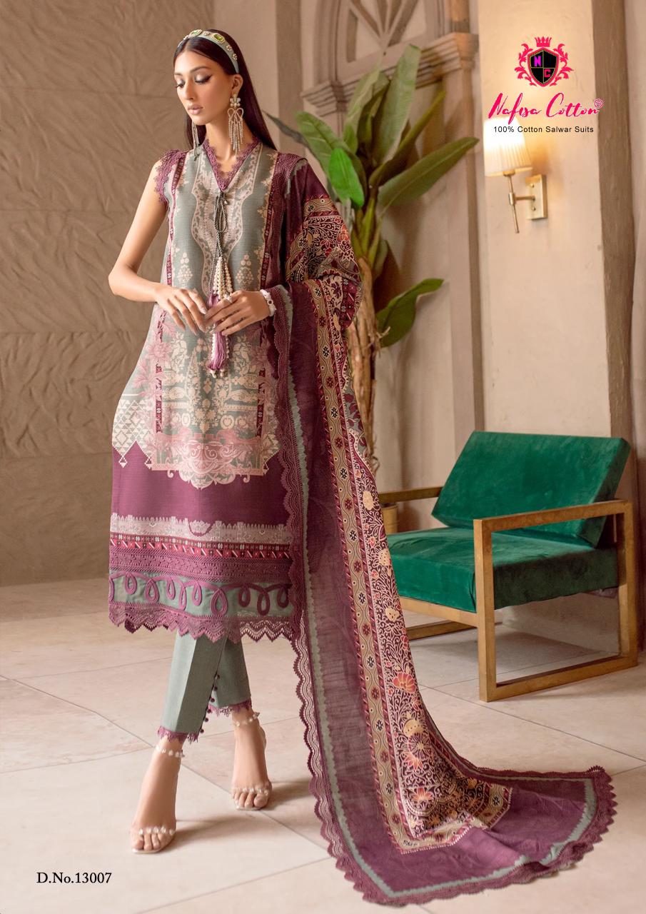 Sahil Designer Cotton Collection Vol 13 Nafisa Cotton Karachi Salwar Suits