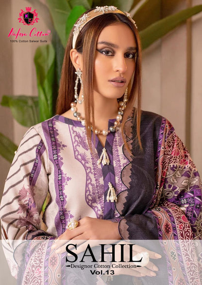 Sahil Designer Cotton Collection Vol 13 Nafisa Cotton Karachi Salwar Suits