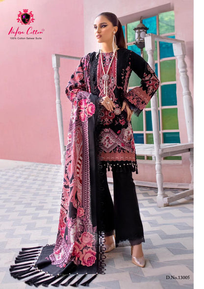 Sahil Designer Cotton Collection Vol 13 Nafisa Cotton Karachi Salwar Suits