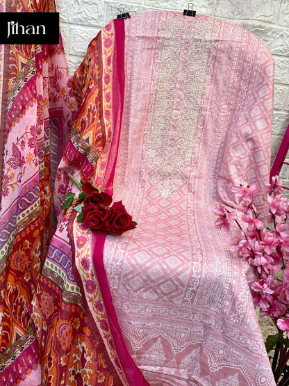 Saira Luxury Lawn Vol 1 Jihan Cotton Pakistani Salwar Suits