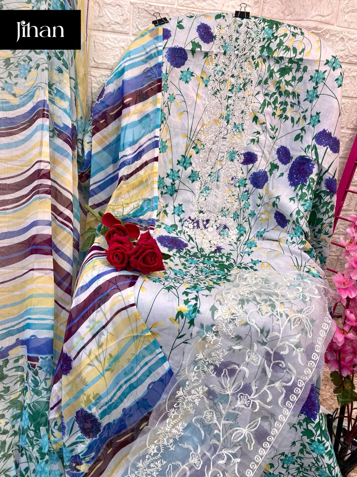 Saira Luxury Lawn Vol 1 Jihan Cotton Pakistani Salwar Suits