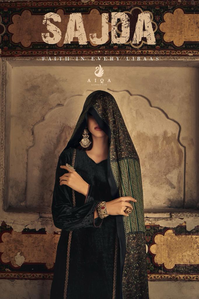 Sajda Aiqa Velvet Suits