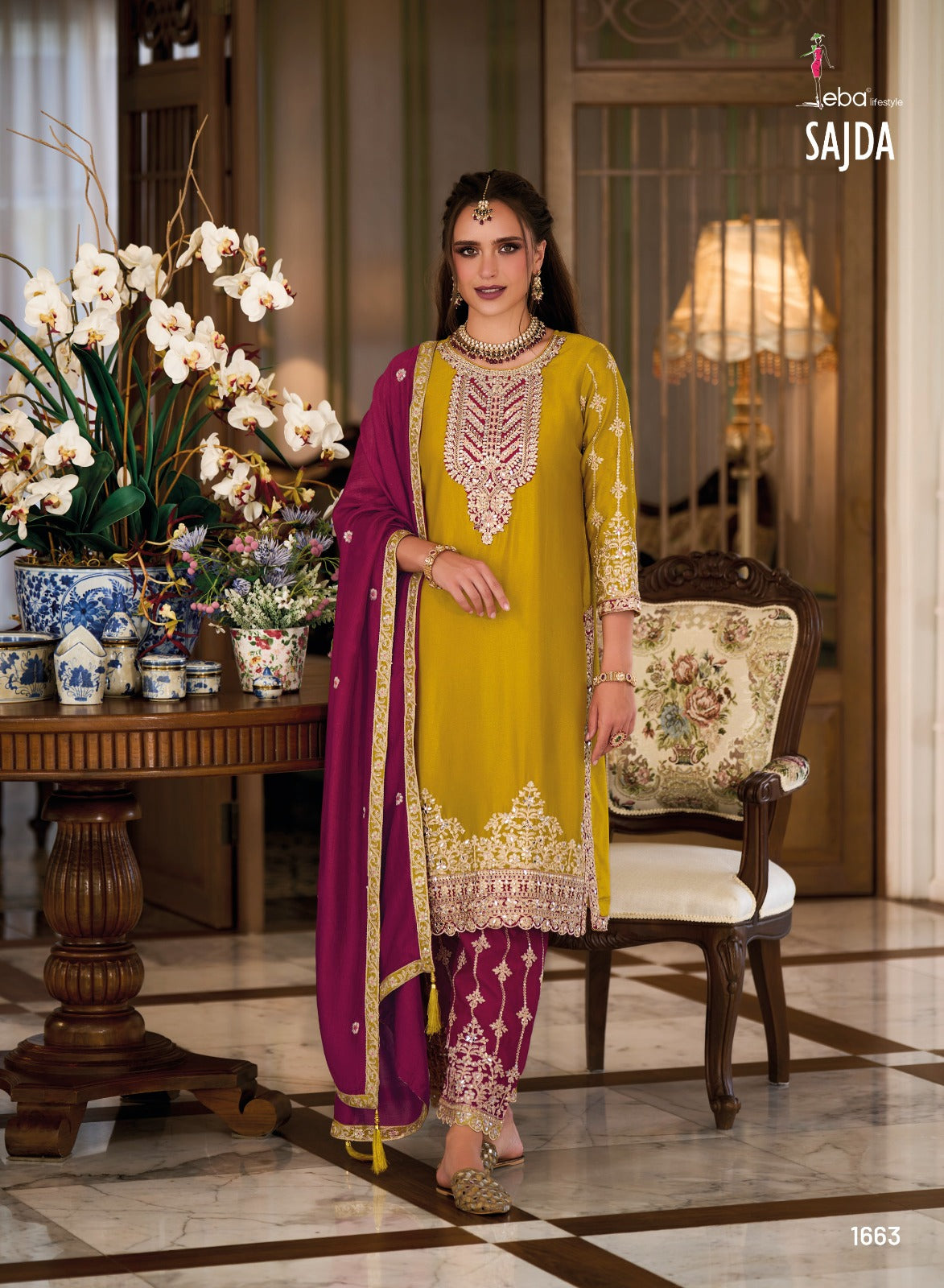 Sajda Eba Lifestyle Silk Pakistani Readymade Suits