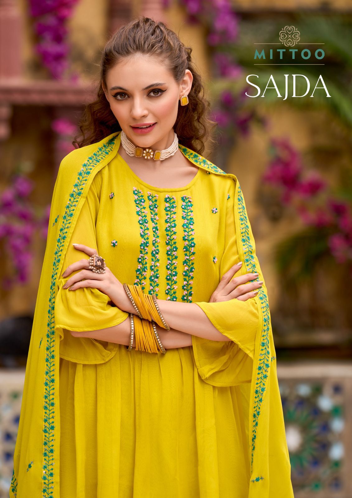 Sajda Mittoo Georgette Readymade Sharara Suits
