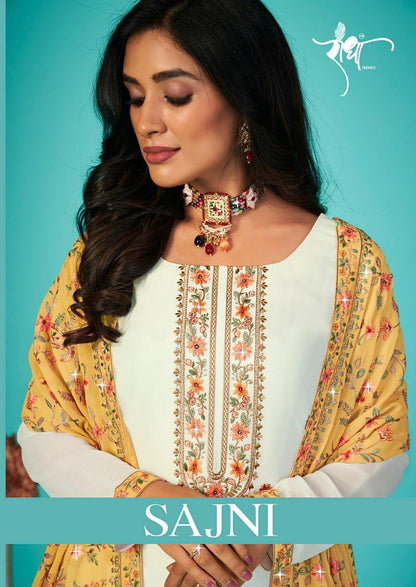 Sajni Radha Trendz Georgette Plazzo Style Suits