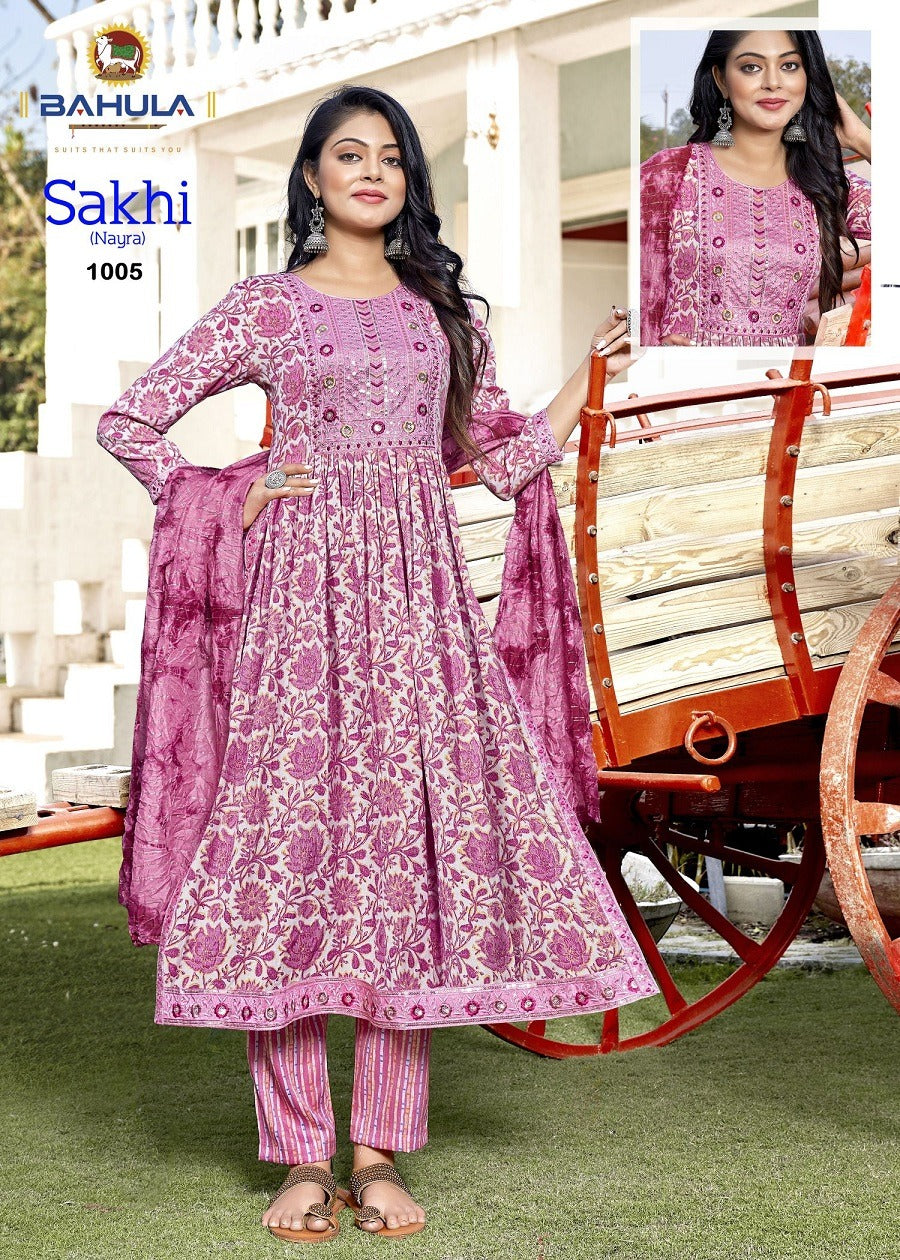 Sakhi Vol 1 Bahula Cotton Readymade Pant Style Suits