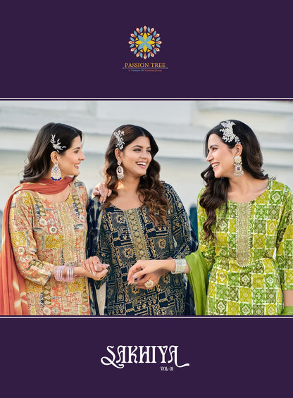 Sakhiya Vol 1 Passion Tree Rayon Readymade Pant Style Suits