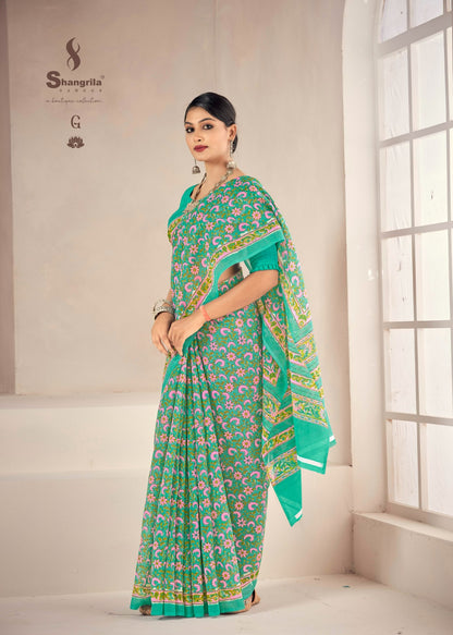 Sale-Sale Mulmul Cotton Vol 25 Shangrila Sarees