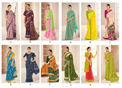 Sale-Sale Mulmul Cotton Vol 25 Shangrila Sarees