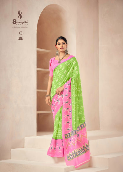 Sale-Sale Mulmul Cotton Vol 25 Shangrila Sarees