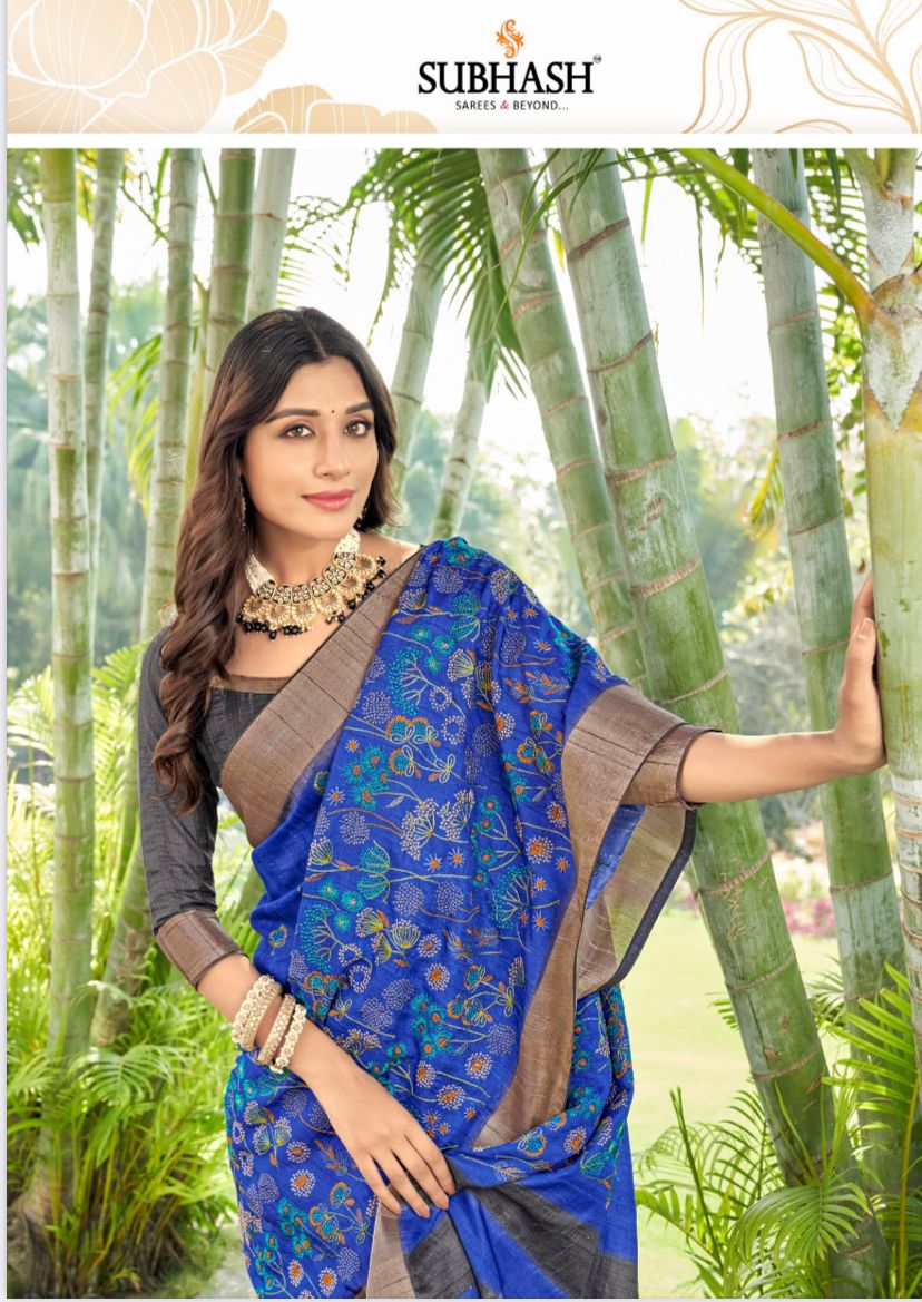 Subhash Sarees Pure Chiffon Foil Print Saree Saree | Udaan - B2B Buying for  Retailers