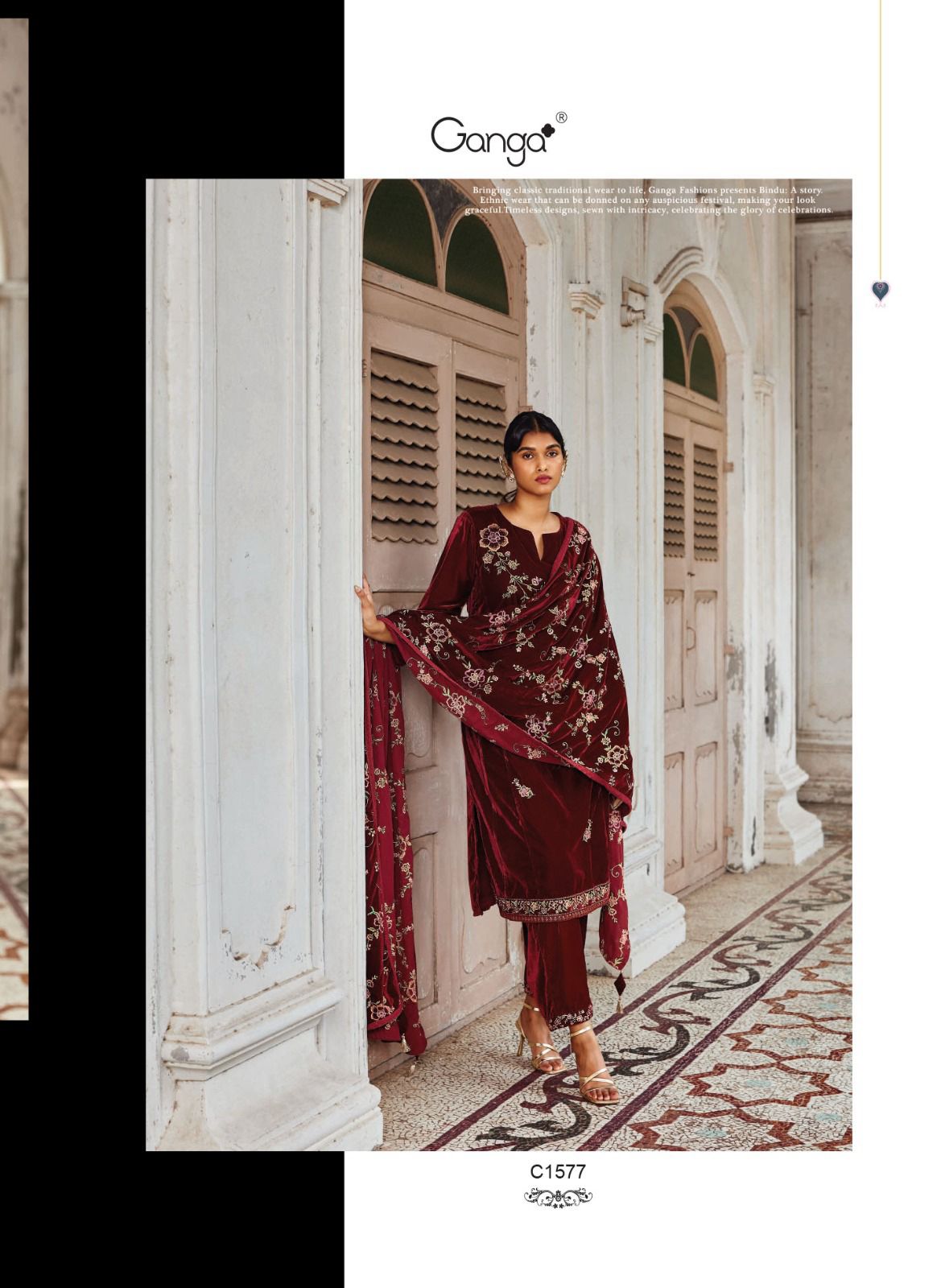 Samaa Ganga Velvet Suits