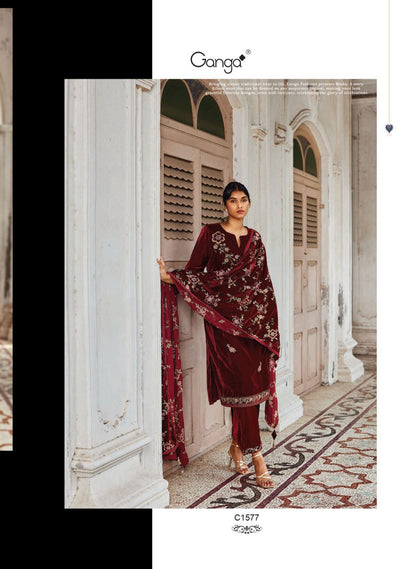 Samaa Ganga Velvet Suits