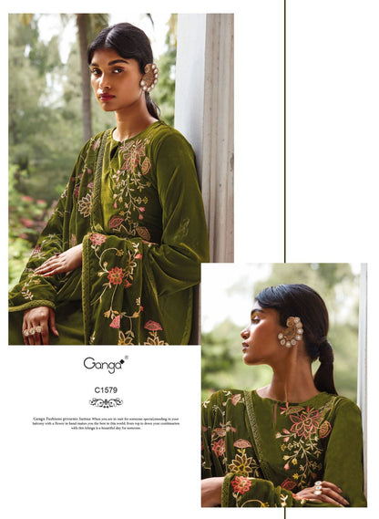 Samaa Ganga Velvet Suits