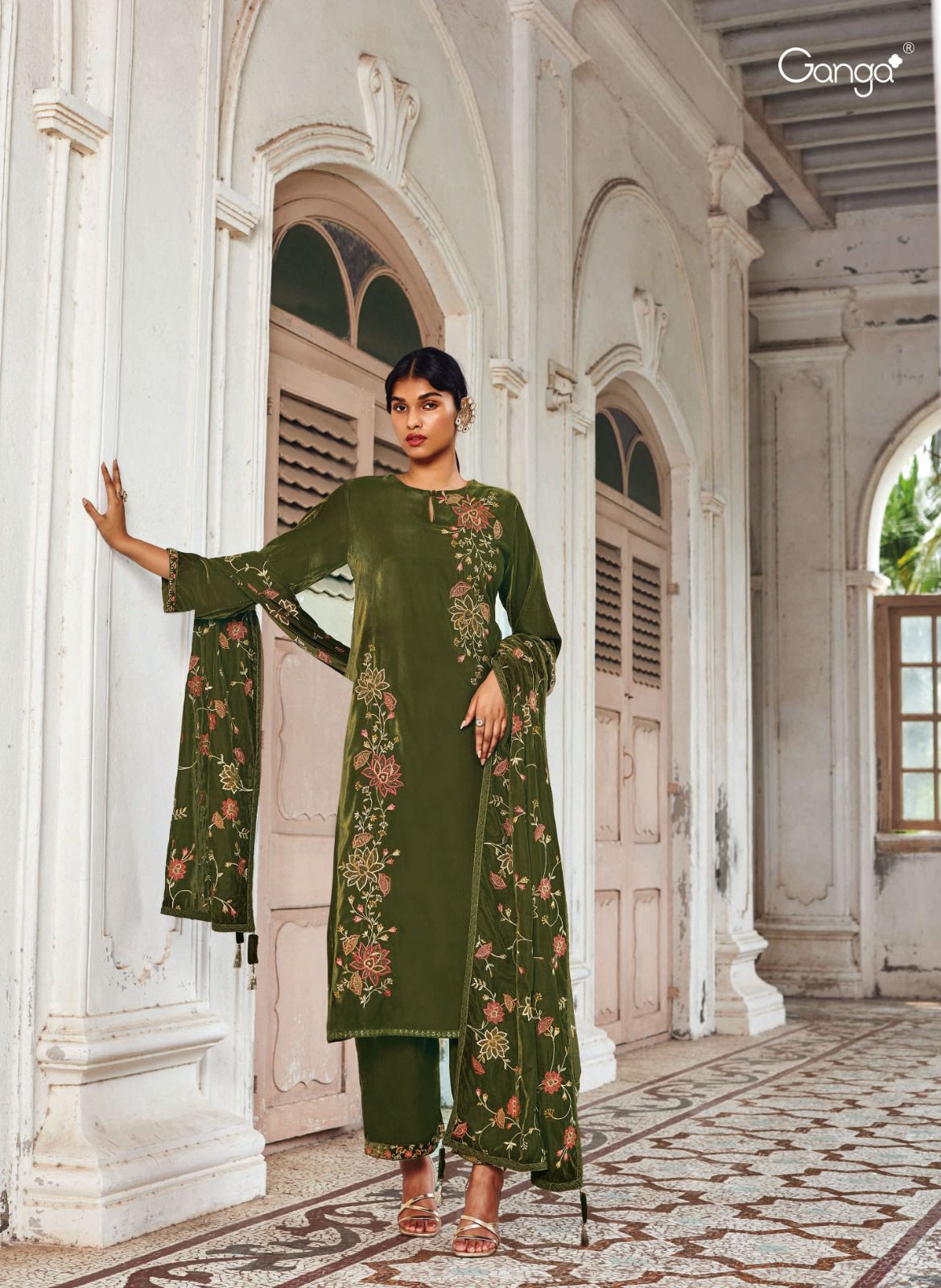 Samaa Ganga Velvet Suits