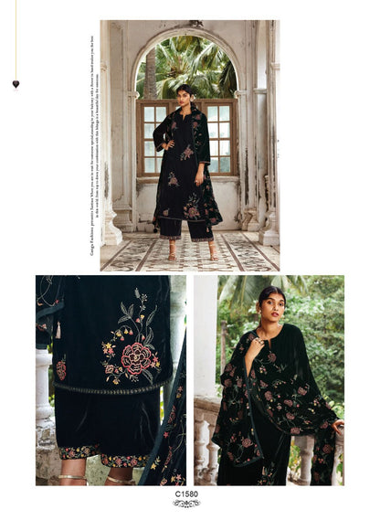 Samaa Ganga Velvet Suits