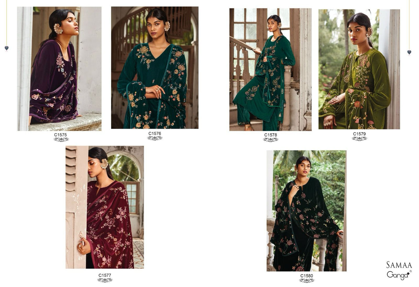 Samaa Ganga Velvet Suits