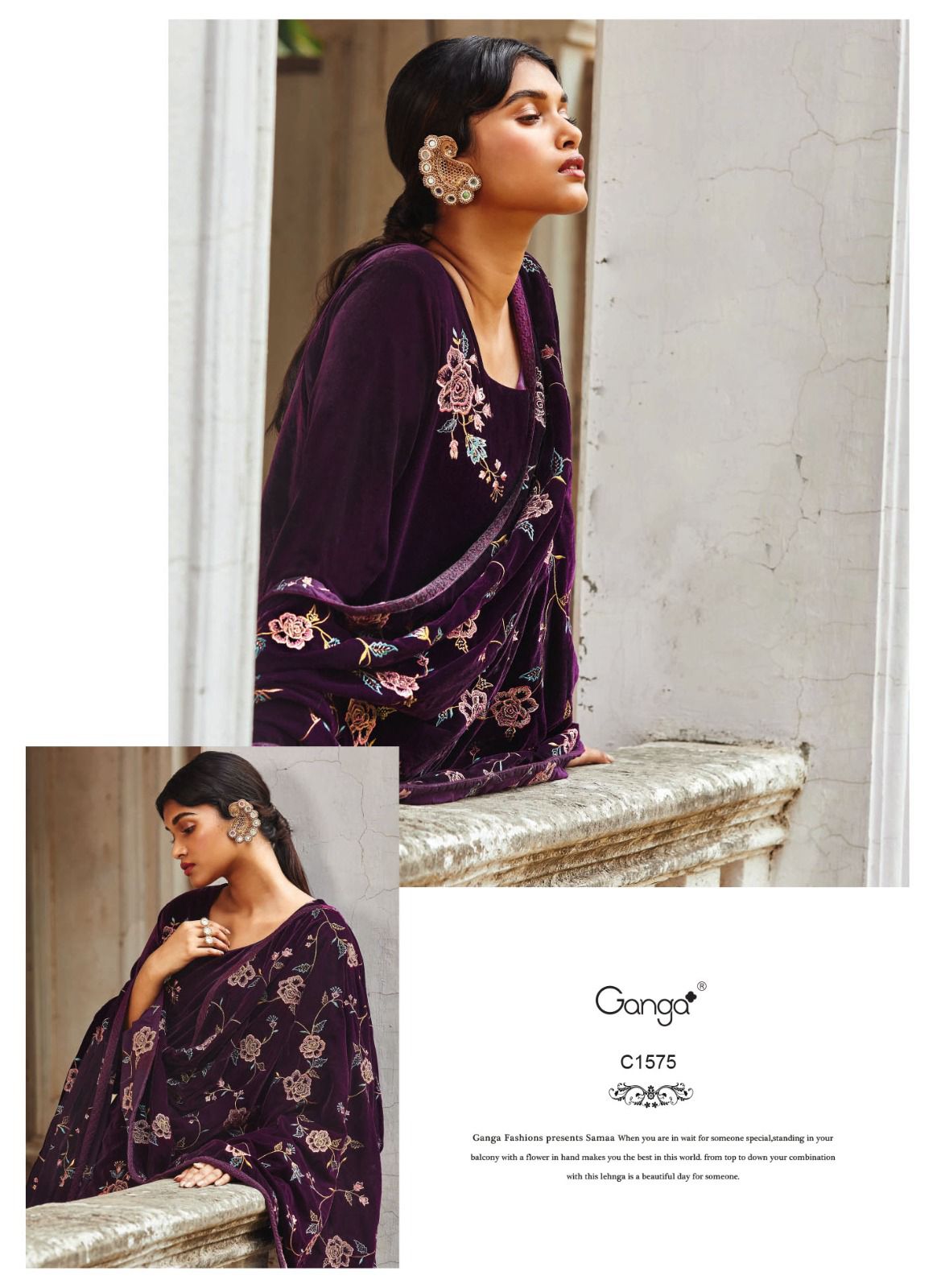 Samaa Ganga Velvet Suits