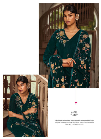Samaa Ganga Velvet Suits