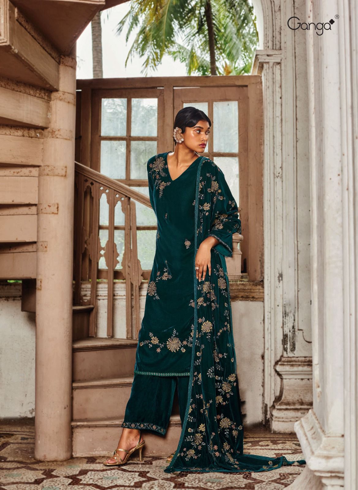 Samaa Ganga Velvet Suits