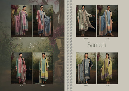 Samah Kimora Heer Muslin Silk Pant Style Suits