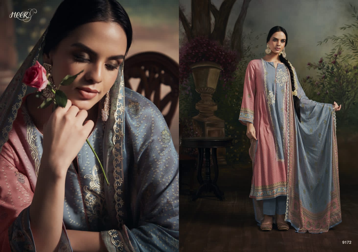 Samah Kimora Heer Muslin Silk Pant Style Suits