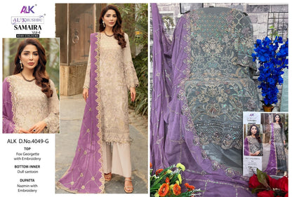 Samaira Vol 4-4049 Alk Georgette Pakistani Salwar Suits