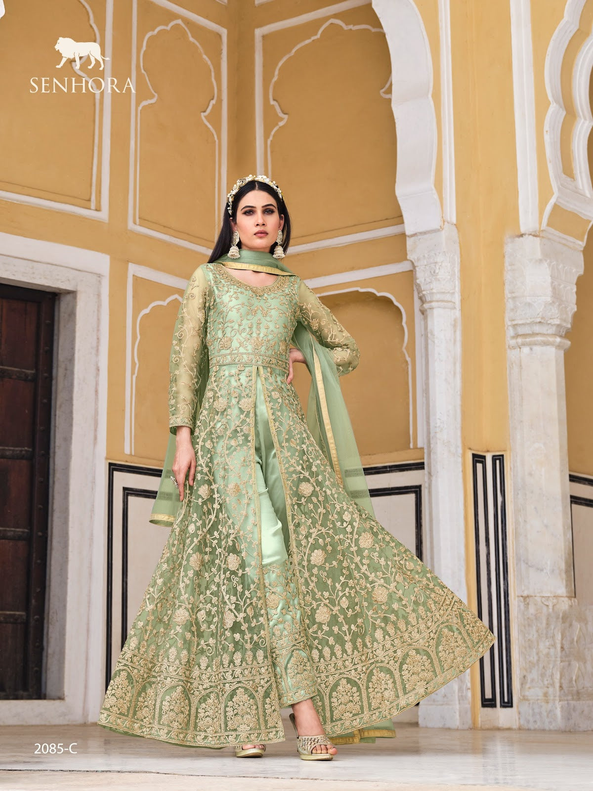 Samara-2085 Senhora Butterfly Net Pakistani Salwar Suits
