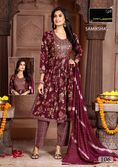 Samiksha Vol 2 Manjeera Fancy Readymade Pant Style Suits