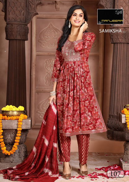 Samiksha Vol 2 Manjeera Fancy Readymade Pant Style Suits