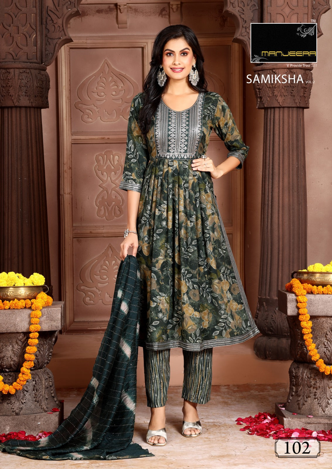 Samiksha Vol 2 Manjeera Fancy Readymade Pant Style Suits