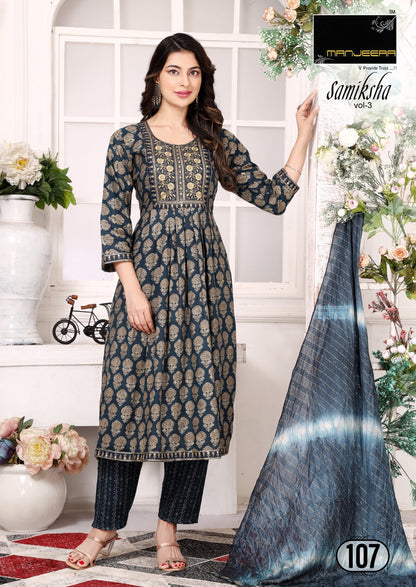 Samiksha Vol 3 Manjeera Capsule Readymade Pant Style Suits