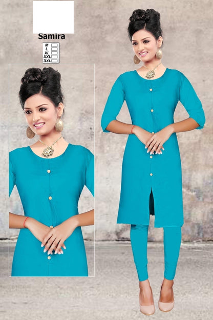Samira-A Zoya Rayon Knee Length Kurtis