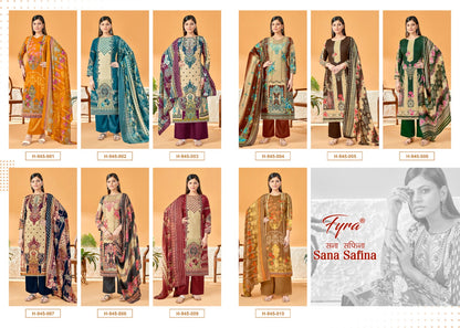 Sana Safina Fyra Soft Cotton Karachi Salwar Suits