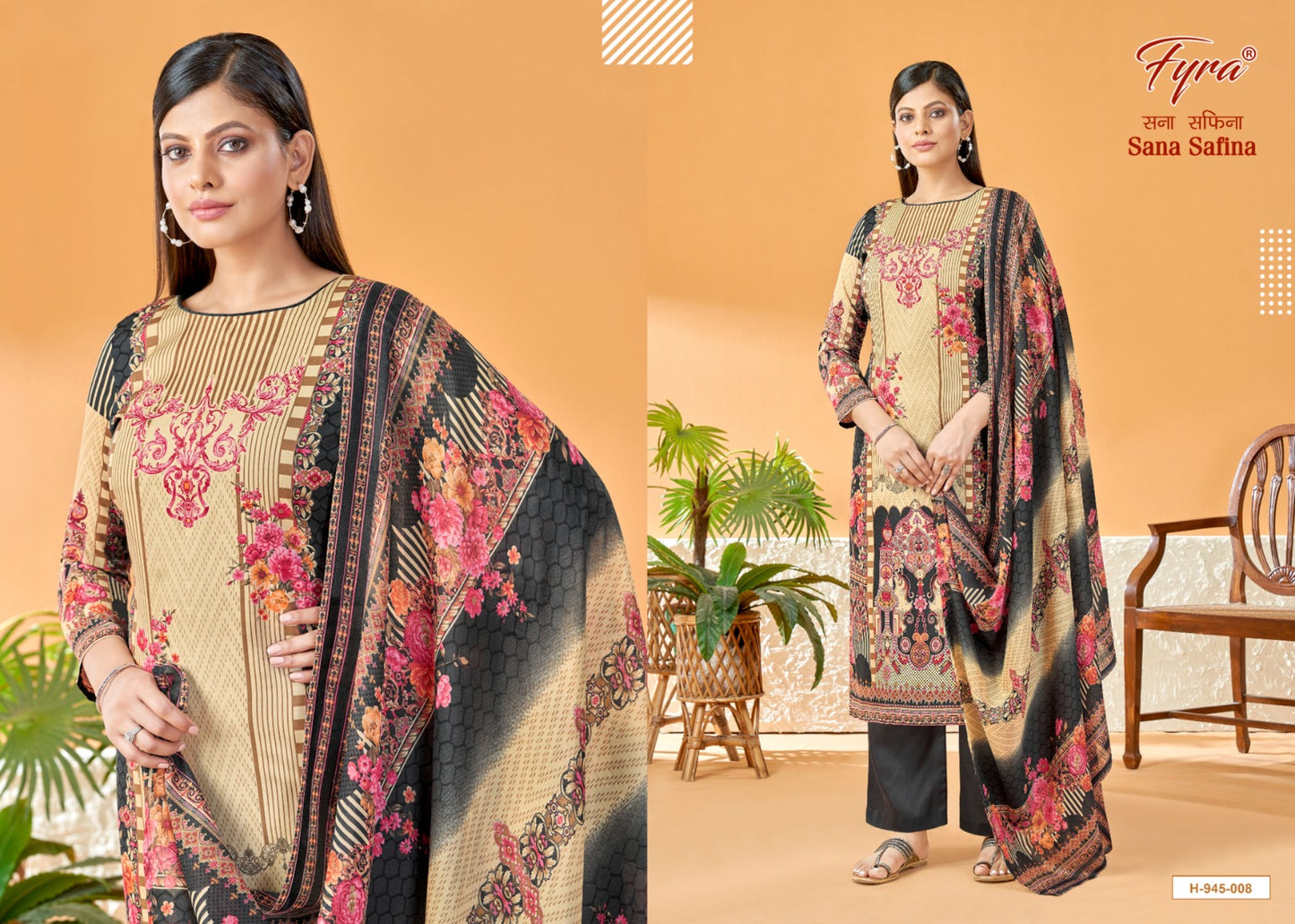 Sana Safina Fyra Soft Cotton Karachi Salwar Suits