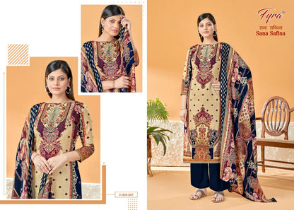 Sana Safina Fyra Soft Cotton Karachi Salwar Suits