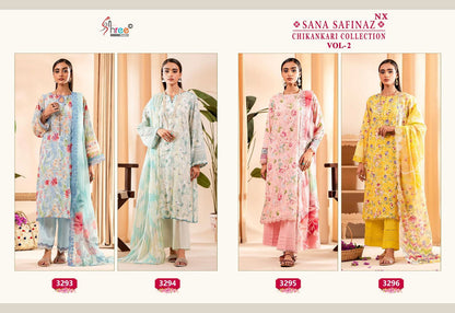 Sana Safinaz Chikankari Vol 2-Nx Shree Fabs Cotton Pakistani Salwar Suits