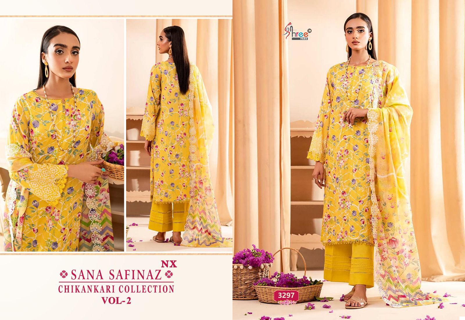 Sana Safinaz Chikankari Vol 2-Nx Shree Fabs Cotton Pakistani Salwar Suits