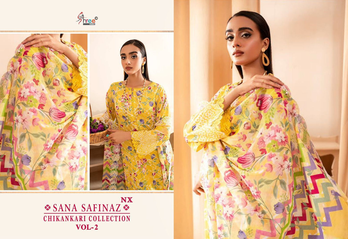 Sana Safinaz Chikankari Vol 2-Nx Shree Fabs Cotton Pakistani Salwar Suits