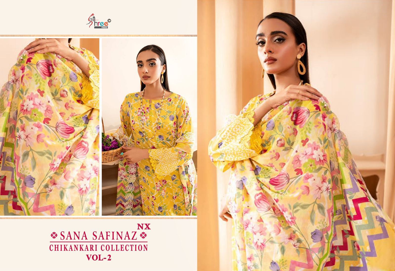 Sana Safinaz Chikankari Vol 2-Nx Shree Fabs Cotton Pakistani Salwar Suits