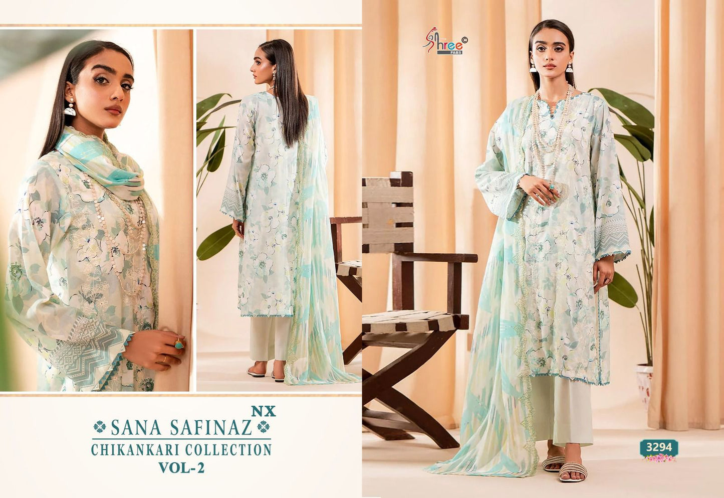 Sana Safinaz Chikankari Vol 2-Nx Shree Fabs Cotton Pakistani Salwar Suits