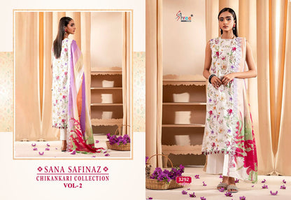 Sana Safinaz Chikankari Vol 2 Shree Fabs Cotton Pakistani Salwar Suits