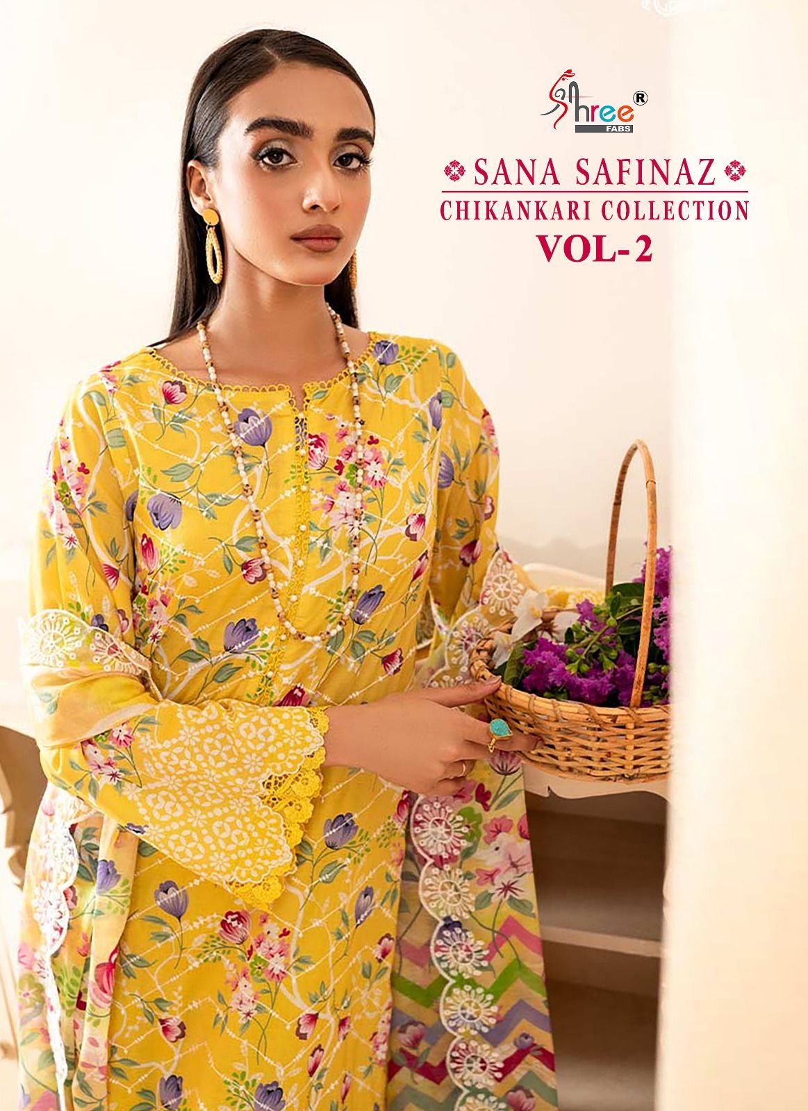 Sana Safinaz Chikankari Vol 2 Shree Fabs Cotton Pakistani Salwar Suits