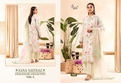 Sana Safinaz Chikankari Vol 2 Shree Fabs Cotton Pakistani Salwar Suits