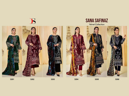 Sana Safinaz Deepsy Velvet Suits