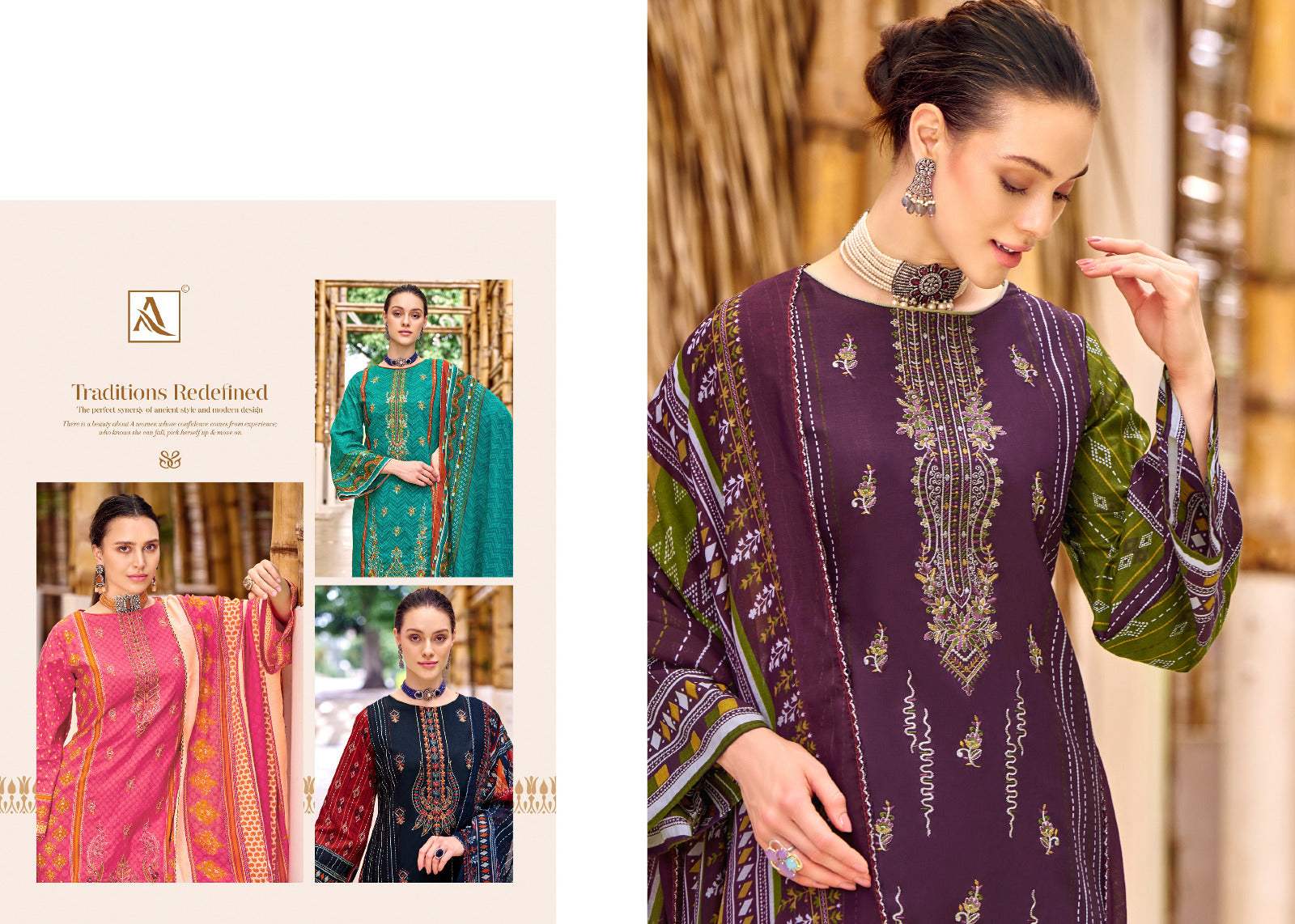 Sana Sara Alok Cambric Karachi Salwar Suits