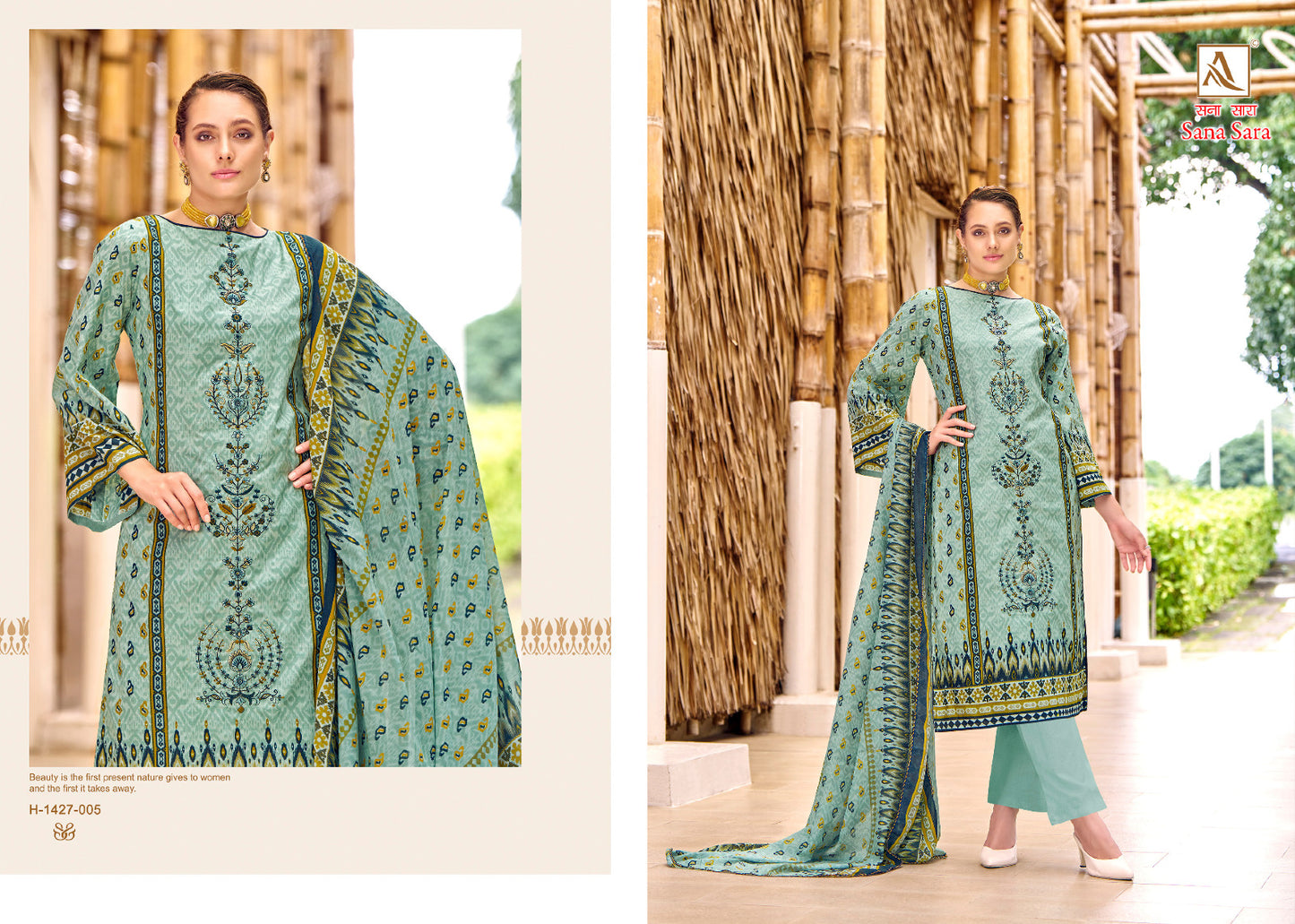 Sana Sara Alok Cambric Karachi Salwar Suits